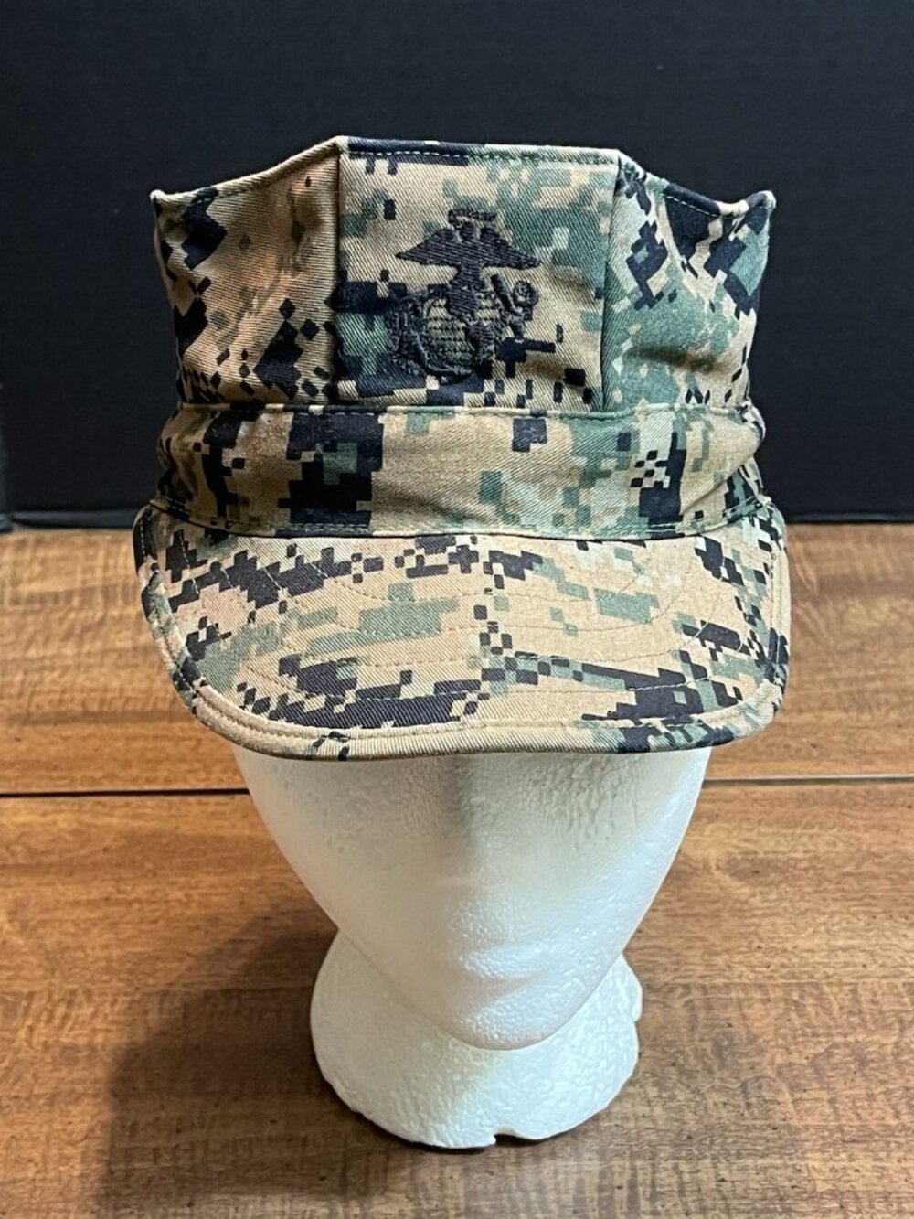 USMC Marine Corps Woodland Marpat 8-Point Utility Cover Hat Size Small